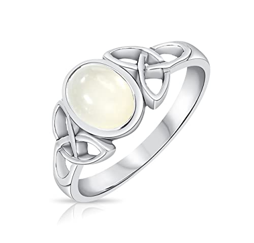 DTPsilver® 925 Sterling Silber Ring - Keltische Dreifaltigkeitsknoten - Keltische Kollektion - Mondstein von DTPsilver