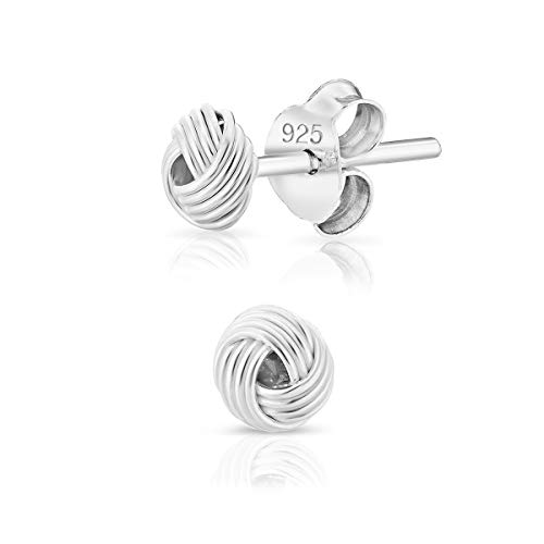 DTPsilver® KLEINE Ohrringe 925 Sterling Silber - keltischer Knoten Ohrstecker - Durchmesser 5 mm von DTPsilver