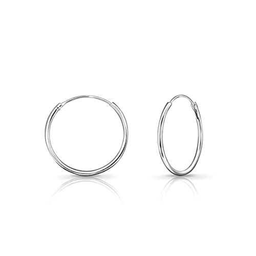 Creolen Silber 925 20mm - Creolen Ohrringe - Silbercreolen - Damen Kreolen - Ohrringe Hoops - Creolen Rund - Hoops Silber - Ohrringe Rund Silber Klein von DTPsilver