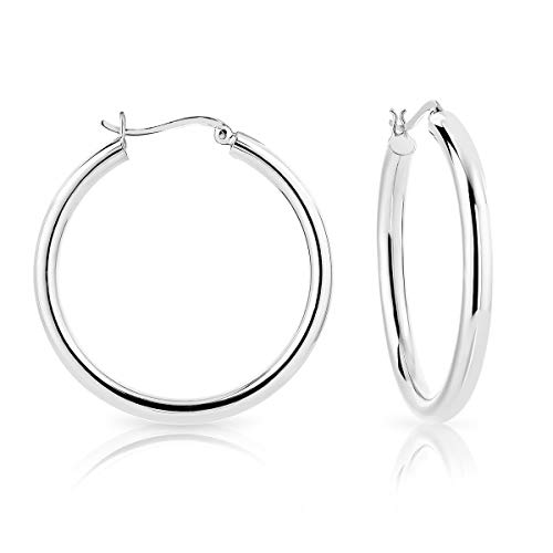 DTPsilver - Damen - Creolen - Ohrringe 925 Sterling Silber - Dicke 4 mm - Durchmesser 40 mm DTPsilver - Damen - Creolen - Ohrringe 925 Sterling Silber - Dicke 4 mm - Durchmesser 40 mm von DTPsilver