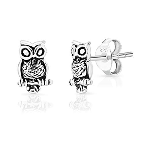 DTPsilver - Damen - Ohrringe 925 Sterling Silber Eule - Ohrstecker von DTPsilver