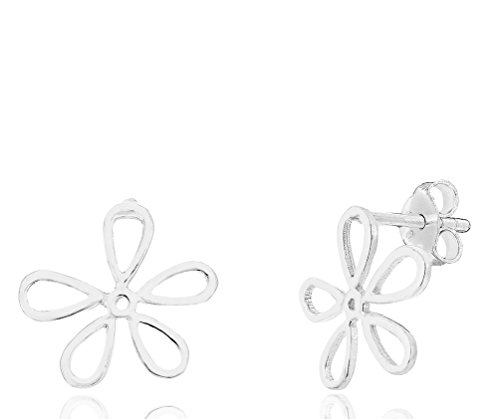 DTPsilver - Damen - Ohrringe 925 Sterling Silber Gänseblümchen Blume - Ohrstecker von DTPsilver