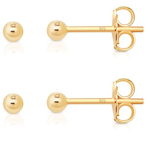 Ohrstecker Gold Klein - Ohrstecker Gold Kugel 2mm - Kleine Ohrstecker Gold Rund - Kleine Goldene Ohrstecker - Ohrringe Gold Stecker - Ohrstecker Kugel Gold - Gold Ohrstecker - Ohrstecker Klein Gold von DTPsilver