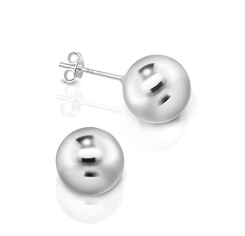 DTPsilver - Damen - Ohrringe 925 Sterling Silber - Kugel Ohrstecker 12 mm von DTPsilver