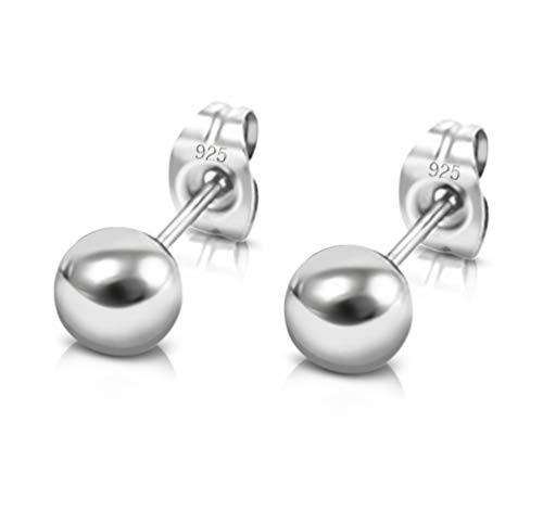 DTPsilver - Damen - Ohrringe 925 Sterling Silber - Kugel Ohrstecker 8 mm von DTPsilver