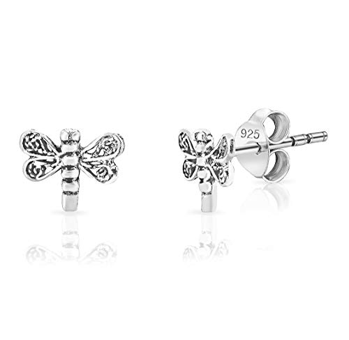 DTPsilver - Damen - Ohrringe 925 Sterling Silber Libelle - Ohrstecker von DTPsilver