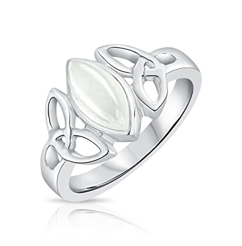 DTPsilver® 925 Sterling Silber Ring - Keltische Dreifaltigkeitsknoten - Keltische Kollektion - Mondstein von DTPsilver