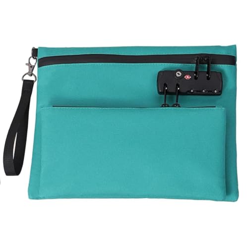 Doppellagige Anti-Diebstahl-Handtasche mit 3-stelligem Code, Reisetasche mit Schloss, TravelLock-Taschen for persönliche Gegenstände, doppellagiger Anti-Diebstahl-Organizer for Bargeld, Ausweise und w von DTWEFF