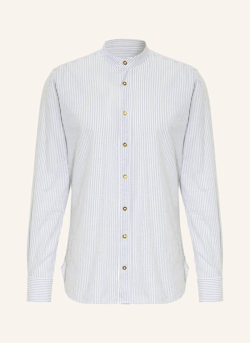 du4 Trachtenhemd Hansi Slim Fit Mit Stehkragen blau von DU4