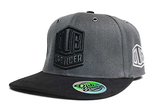 DUB SPENCER Crew Cap 2021| Premium Snapback Basecap in Grau-Schwarz | samtig weicher Schirm | Dub (Schirm: gerade) von DUB SPENCER