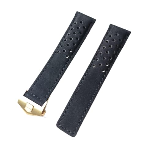 DUBTEDHOU Retro-Lederarmband, Uhrenarmband Leder for Aquaracer Carrera Monaco Multicolor Mehrere Größen(15,24mm) von DUBTEDHOU