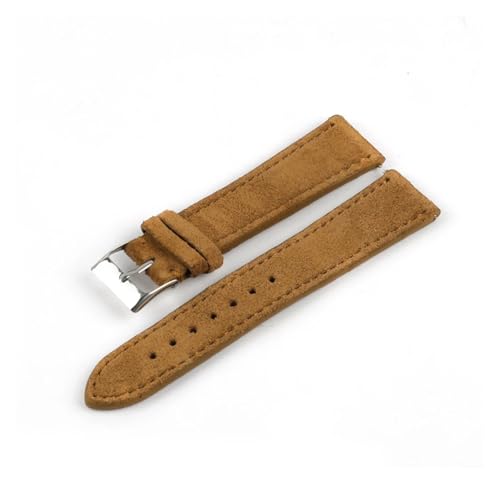 DUBTEDHOU Retro-Lederarmband, Wildleder-Uhrenarmband mit Dornschließe aus Edelstahl und Werkzeugen, mehrfarbig, mehrere Größen(Light gray,22mm) von DUBTEDHOU