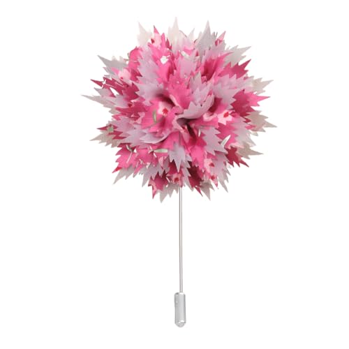 Satinblume Anstecknadel Anstecker Hochzeit Boutonn 10 * 14CM 20/10PCS Camelia Silber Tuch Chiffon Blume Anstecknadel Abzeichen mit Silber Pin Blume Rose Blume Anstecknadel Brosche(Rose Red) von DUBTEDHOU