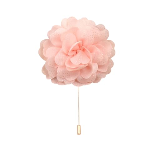 Satinblume Anstecknadel Anstecker Hochzeit Boutonn 11 * 15CM 10/5 STÜCKE Rotgold Tuch Chiffon Blume Anstecknadel Abzeichen Mit Gold Pin Blume Blume Anstecknadel Brosche Pin for Frauen(Pink) von DUBTEDHOU