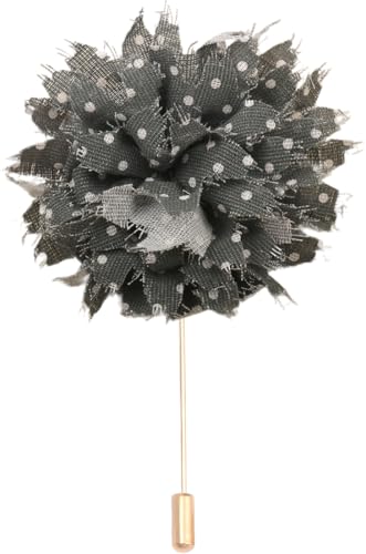 Satinblume Anstecknadel Anstecker Hochzeit Boutonn 13 * 17CM 10/5 STÜCK Große Kamelie Gold Stoff Chiffon Blume Anstecknadel Abzeichen Mit Gold Pin Blume Blume Anstecknadel Brosche Pin(Gray) von DUBTEDHOU