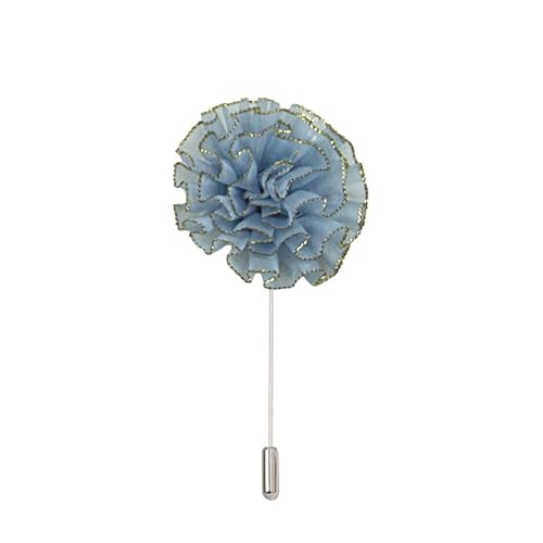 Satinblume Anstecknadel Anstecker Hochzeit Boutonn 5 * 10 cm 10/20 STÜCKE Nelke Chiffon Silber Satin Blume Anstecknadel Abzeichen Blume Rose Blume/Rose Anstecknadel Brosche Pin(Grey) von DUBTEDHOU