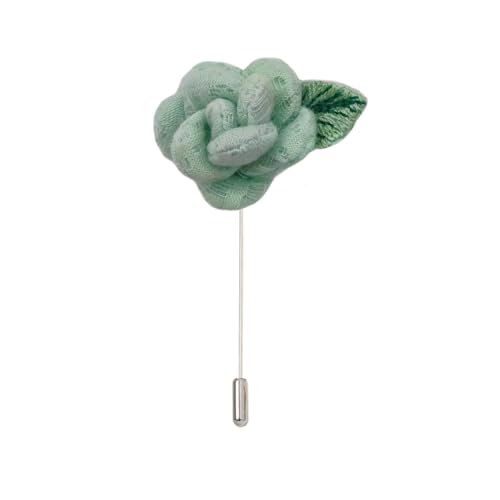 Satinblume Anstecknadel Anstecker Hochzeit Boutonn 5 * 10 cm 10/20 Stück Baumwollblume Bubble Flower Silber Satin Blume Anstecknadel Anstecker Blume Rose Blume/Rose Anstecknadel Brosche Pin(Light Gree von DUBTEDHOU