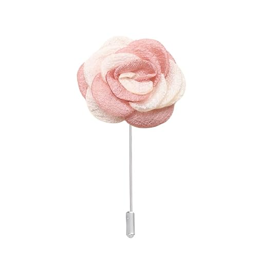 Satinblume Anstecknadel Anstecker Hochzeit Boutonn 7 * 11CM 10/5 STÜCK Kleine Blütenknospe Gold Tuch Chiffon Blume Anstecknadel Abzeichen Mit Gold Pin Blume Blume Anstecknadel Brosche(Pink) von DUBTEDHOU