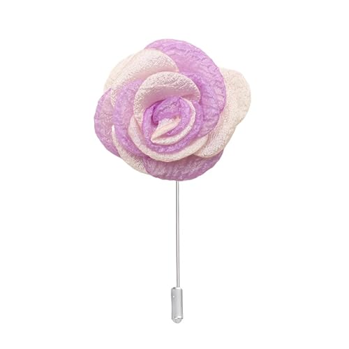Satinblume Anstecknadel Anstecker Hochzeit Boutonn 7 * 11CM 10/5 STÜCK Kleine Blütenknospe Gold Tuch Chiffon Blume Anstecknadel Abzeichen Mit Gold Pin Blume Blume Anstecknadel Brosche(Purple) von DUBTEDHOU