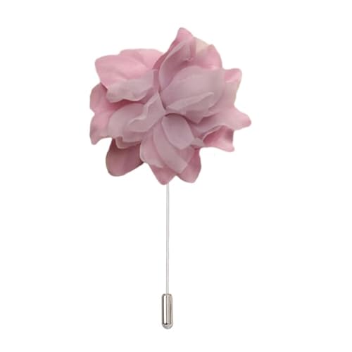 Satinblume Anstecknadel Anstecker Hochzeit Boutonn 9 * 10 cm 3 Stück Beige/Marineblau Silber Satin Blume Anstecknadel Abzeichen Blume Rose Blume/Rose Anstecknadel Brosche Pin(Purple) von DUBTEDHOU
