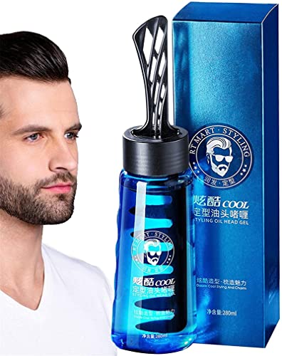 2-in-1 Herren Haarwachs Gel mit Kamm Herren Haarpflege Styling Wachs Lösung Herren Haar Styling Haar Wachs Gel Slick Back Looks Fast Build Hair Salon Styling Gel von DUBUSH