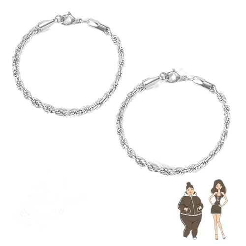 DUBUSH 2Pcs Magnetique Lvmphvity Reinigungsarmband Magnetic Lymph Detox Armband für Damen Herren Classic Twist Armband Magnetarmband Revitalisieren und Energetisieren von DUBUSH