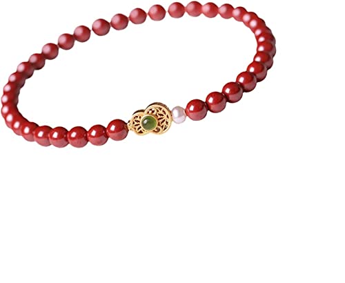 DUBUSH Fengshui Calabash Cinnabar Armband Stretch Verstellbare Rote Perlen Armbänder Feng Shui Glücksarmband Natürliches Cinnabar Kristall Armband Glücksgeschenke für Männer Frauen von DUBUSH