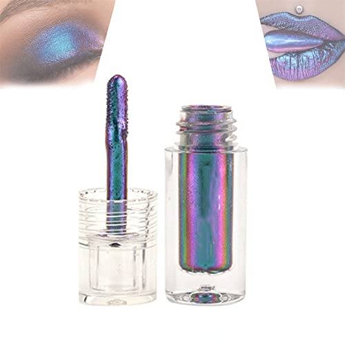 DUBUSH Multi-Chrome Flüssige Lippenstifte Flüssiger Metallic-Glitzer-Lidschatten Wasserdicht Langlebiger Flüssiger Lipgloss Diamant-glänzender Lipgloss-Make-up-Kit Gesicht Auge von DUBUSH