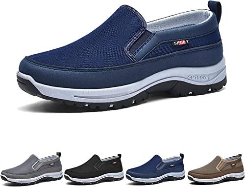 DUBUSH Ztigerz Atmungsaktive Schuhe für Herren, Slip-on-Slipper aus Segeltuch mit Fußgewölbeunterstützung, atmungsaktiv, bequem, lässig, Reiseschuhe von DUBUSH