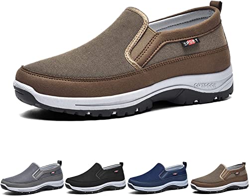 DUBUSH Ztigerz Atmungsaktive Schuhe für Herren, Slip-on-Slipper aus Segeltuch mit Fußgewölbeunterstützung, atmungsaktiv, bequem, lässig, Reiseschuhe von DUBUSH