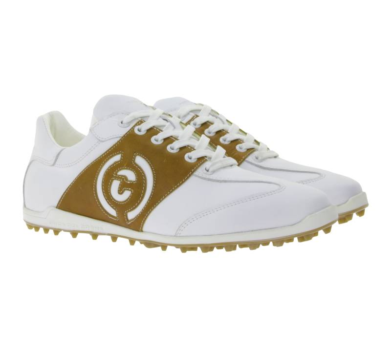 DUCA DEL COSMA Valderama Herren Golf-Schuhe mit wasserdichtem Sockensystem Damen Echtleder-Schuhe Sport-Schuhe 121257-100 Weiß von DUCA DEL COSMA