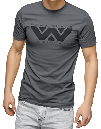 DUCHE Weyland Yutani Aliens T-Shirt Herren Comedy T-Shirt, Schwarz , XL von DUCHE