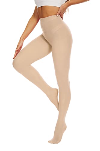 DUCMODA Damen Strumpfhose 80 DEN 29 Farben Elastisch Feinstrumpfhose Blickdicht Pantyhose Bunte Damenstrumpfhosen,Hautfarbe,M von DUCMODA