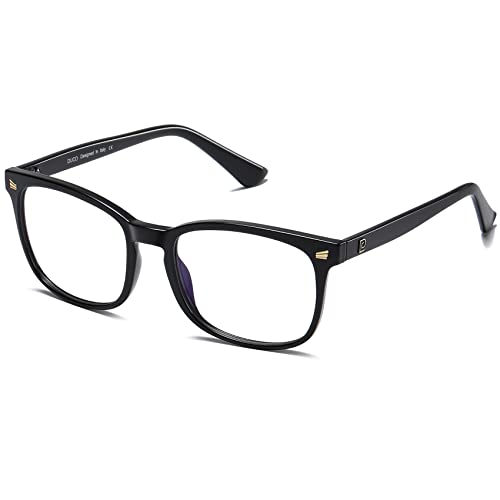 DUCO Blaulichtfilter Brille Damen Herren Bildschirmbrille,Vintage ohne Stärke Blaulicht Brille UV Schutz Anti-Müdigkeit 5201S von DUCO