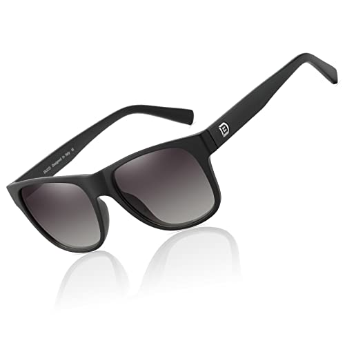 DUCO Herren Polarisierte Sonnenbrille Klassische Rechteckig TR-90 Rahmen UV400 2145 von DUCO