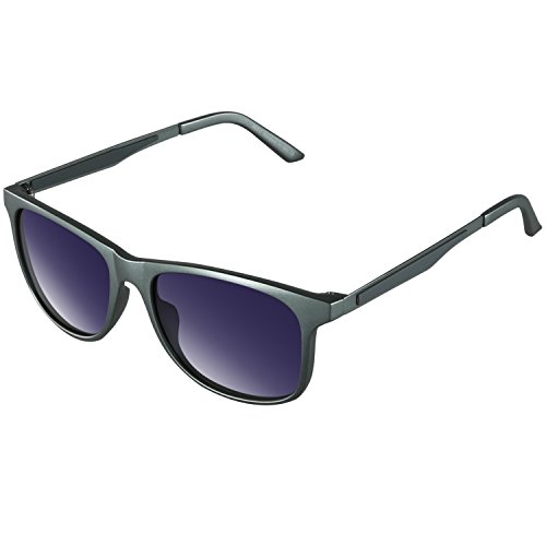 DUCO Herren oder Damen Polarisierte Square Sonnenbrille mit Verlaufsglas für Radfahren Fahren 3030 (Gunmetal) von DUCO