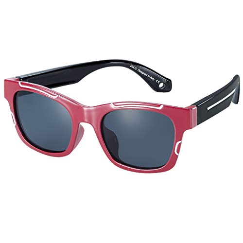 DUCO kinder sport style polarisierenden sonnenbrillen flexiblen rahmen für die jungen und mädchen (Braun/Schwarz) von DUCO