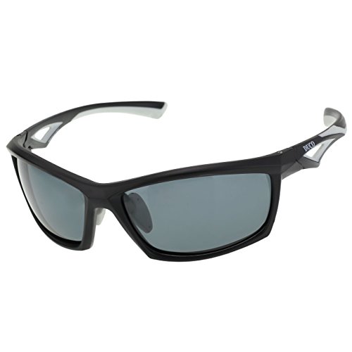 DUCO Sonnenbrille für Herren Polarisierte Männer Sportbrille Schutzbrille Fahrradbrille TR90-Rahmen mit UV400 Schutz Passend für Wandern Laufen Fahren 6211 (Schwarz) von DUCO