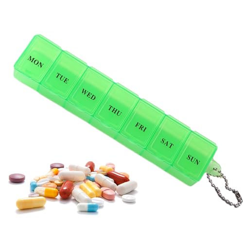 DUDOK Pillendose für 7 Tage | Transparenter Reise-Tabletten-Organizer, eleganter Medikamenten-Organizer, staubdicht, für Tasche, Fischöle, Nahrungsergänzungsmittel DUDOK Pillendose für 7 Tage | Transparenter Reise-Tabletten-Organizer, eleganter Medikamenten-Organizer, staubdicht, für Tasche, Fischöle, Nahrungsergänzungsmittel von DUDOK