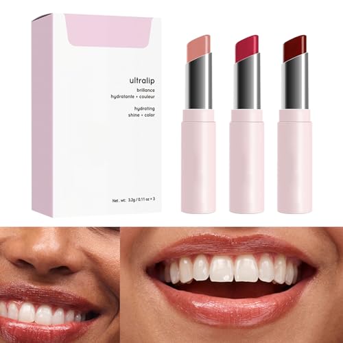 Gelee-Lippenstift,Set mit 3 nicht klebenden Lipglossen für trockene Lippen bei Frauen | Make-up-Zubehör für Zuhause, Treffen, Arbeiten, Einkaufen, Dating, Reisen Dudok von DUDOK