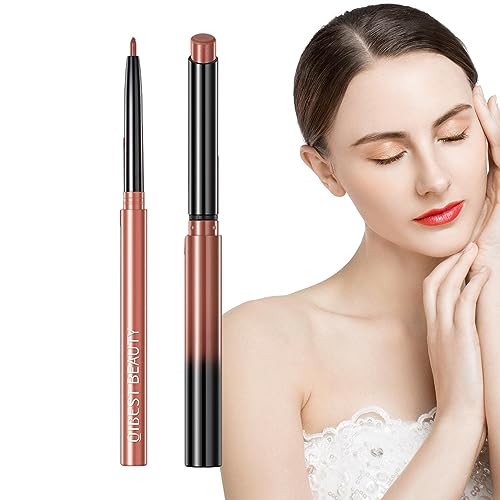 Lippenstift- und Lipliner-Set | Wasserfester Lippenstift, antihaftbeschichtet, samtiger Nude | Velvety Nude Lip Stain Lipgloss-Stift, antihaftbeschichtet, mattes Lippenstift-Set für Frauen Dudok von DUDOK