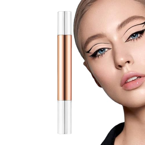 Schwarzer flüssiger Eyeliner - 75 g wasserfester Eyeliner-Stift mit Doppelkopf - Milder Eyeliner-Stift, schnell trocknendes Augen-Make-up für präzise Linien, jugendliche, kräftige Looks Dudok von DUDOK