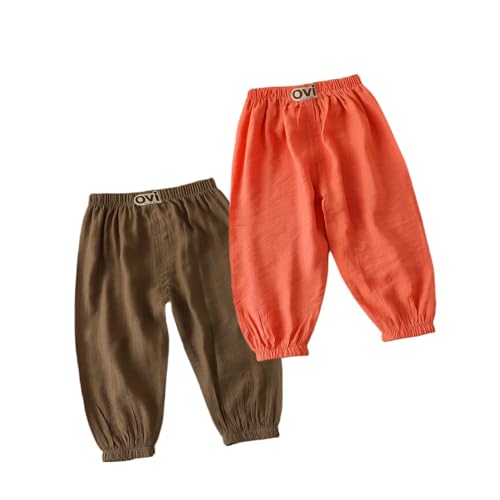 DUDUFUN 2er-Pack Sommer Little Baby Mädchen Jungen Sport Atmungsaktiv Moskitofeste Hose Outfits,Etikett:110;2-3 Jahre von DUDUFUN