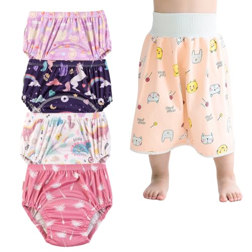 DUDUFUN Baby Kleinkinder Töpfchen Trainingshose Trainerhose Windelrock für Jungen und Mädchen 3-4 Jahre von DUDUFUN