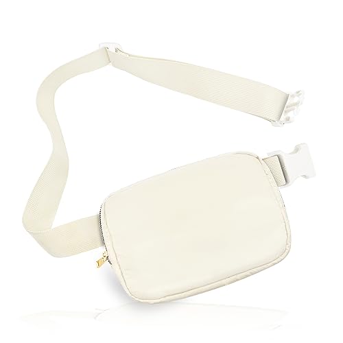 DUGEHO Crossbody Bag,Bauchtasche Damen, Umhängetasche Damen mit Reißverschluss und Schultergurt,Damen Handy Umhängetasche(Off-white) von DUGEHO