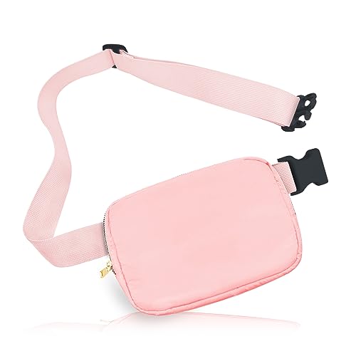 DUGEHO Crossbody Bag,Bauchtasche Damen, Umhängetasche Damen mit Reißverschluss und Schultergurt,Damen Handy Umhängetasche(Rosa) von DUGEHO