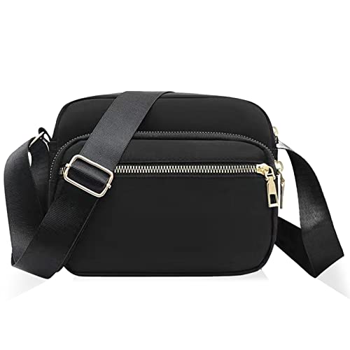 DUGEHO Frauen Cross Body Bag, Crossbody Taschen Handy Brieftasche Taschen, Schulter Handtasche Casual Geldbörse mit großer Kapazität für Frauen Mädchen Reisen täglichen Gebrauch（Schwarz） von DUGEHO