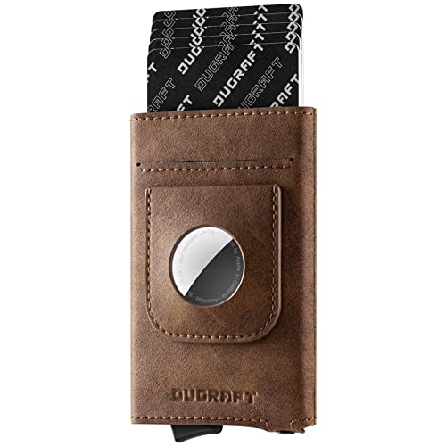 DUGRAFT Pop Up Wallet mit AirTag Halter, Schlankes Minimalistisches Smart Wallet für Männer, RFID-Blockierung Fronttasche Metall Kartenetui mit Geschenkbox (AirTag Nicht inbegriffen) DUGRAFT Pop Up Wallet mit AirTag Halter, Schlankes Minimalistisches Smart Wallet für Männer, RFID-Blockierung Fronttasche Metall Kartenetui mit Geschenkbox (AirTag Nicht inbegriffen) von DUGRAFT