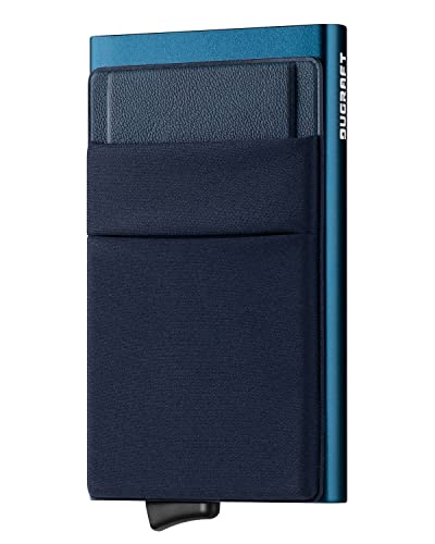 DUGRAFT Kartenetui Herren Geldbörse, Slim Wallet mit Münzfach, Kartenhalter Schlanke Pop-Up-Brieftasche mit Geldfach Minimalistisches RFID-blockierendes Kreditkartenetui aus Metall für Herren von DUGRAFT