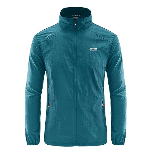 DUHENWU Fahrrad Jacke Herren Atmungsaktiv Ultraleichte Mountainbike Jacket Uv Schutz Sportbekleidung Mit Stehkragen Winddicht Wasserdicht Lange Ärmel Radjacke Laufen Wandern Bergsteigen Radfahren von DUHENWU
